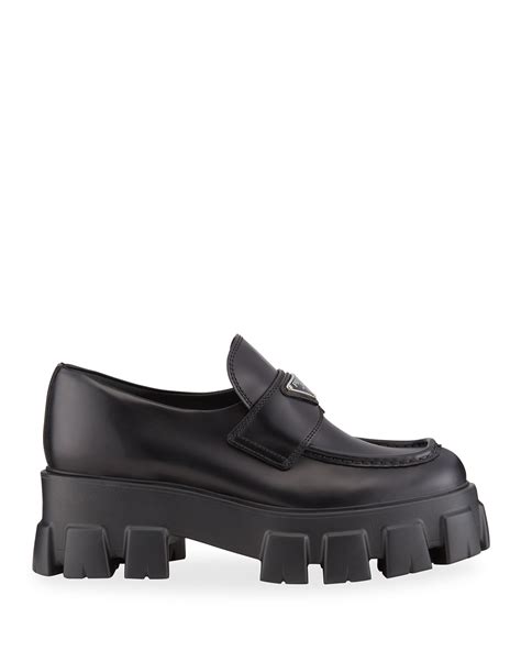 mocassini prada|platform loafers Prada.